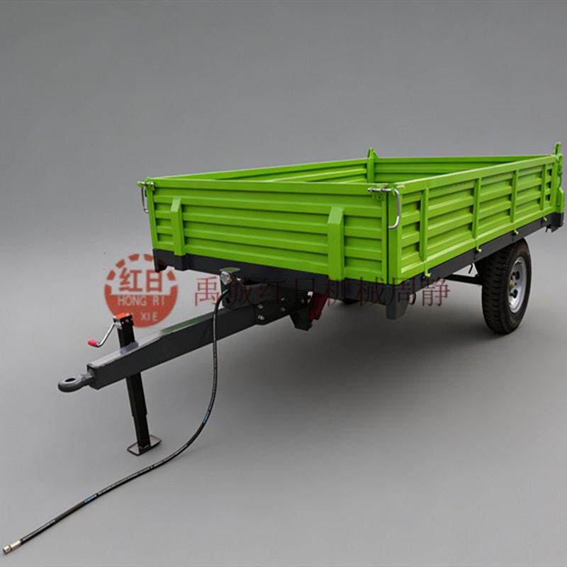 3吨两轮农用拖车 液压后翻自卸农用车斗 四轮农用牵引运输车斗