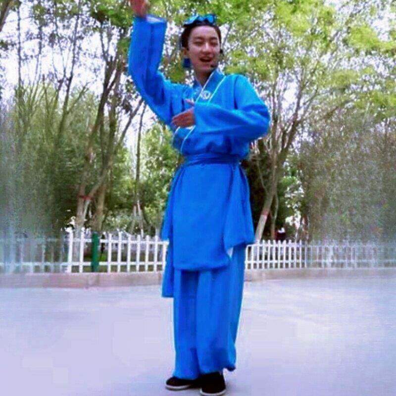包邮古装越剧黄梅戏戏曲京剧黄梅戏天仙配董永牛郎衣服书童演出服