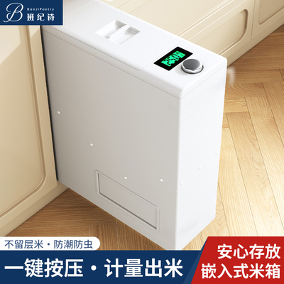 米箱拉篮橱柜嵌入式米桶家用厨房抽屉式米面箱自动防虫防潮储米柜