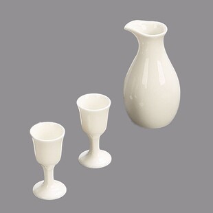 2钱高脚杯陶瓷分酒器醒酒杯套装白酒家用2两烫酒温酒壶覆古小酒瓶