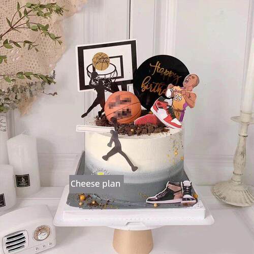 灌篮小子蛋糕装饰摆件篮球小子男孩生日派对布置鞋盒篮球鞋插件