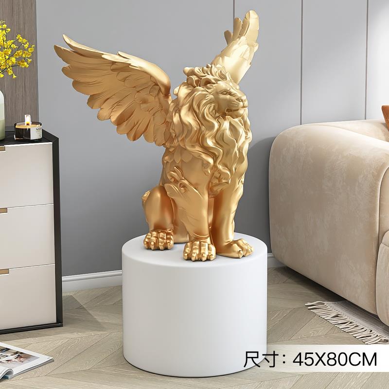正品轻奢狮大型子客厅落地摆件办公门口展厅雕室装饰品开业乔迁塑