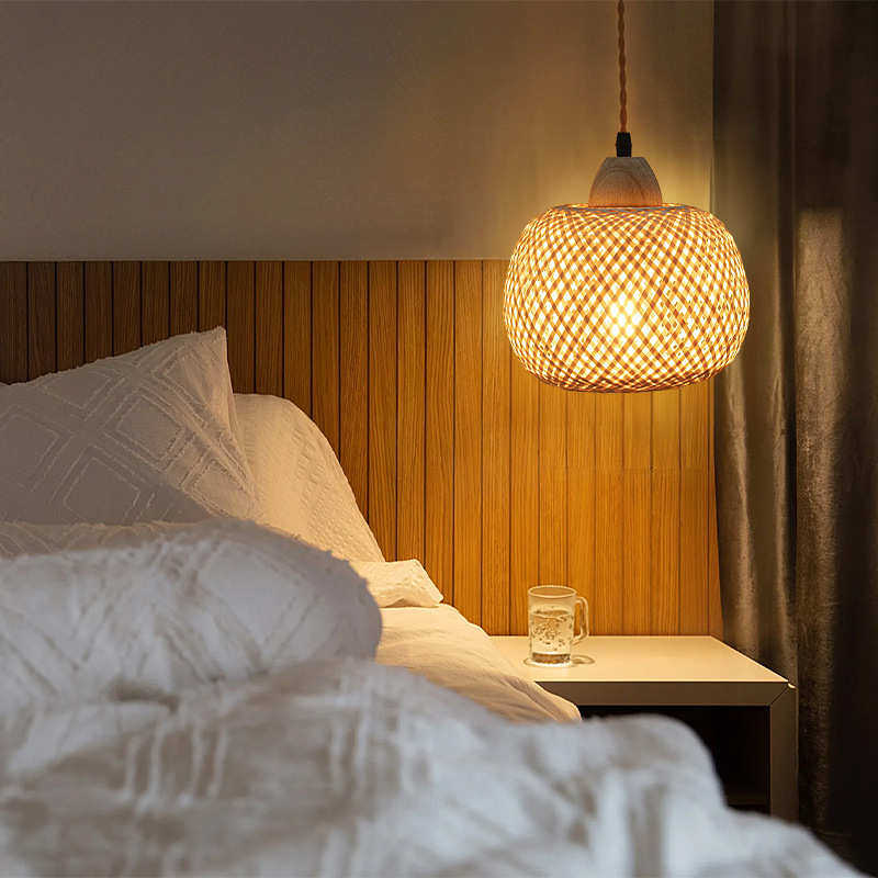 复古日式竹编餐厅灯木制卧室农舍背景墙壁灯具床头壁灯,家装灯饰光源,壁灯,淘宝优惠券,粉丝福利购,淘宝优惠卷