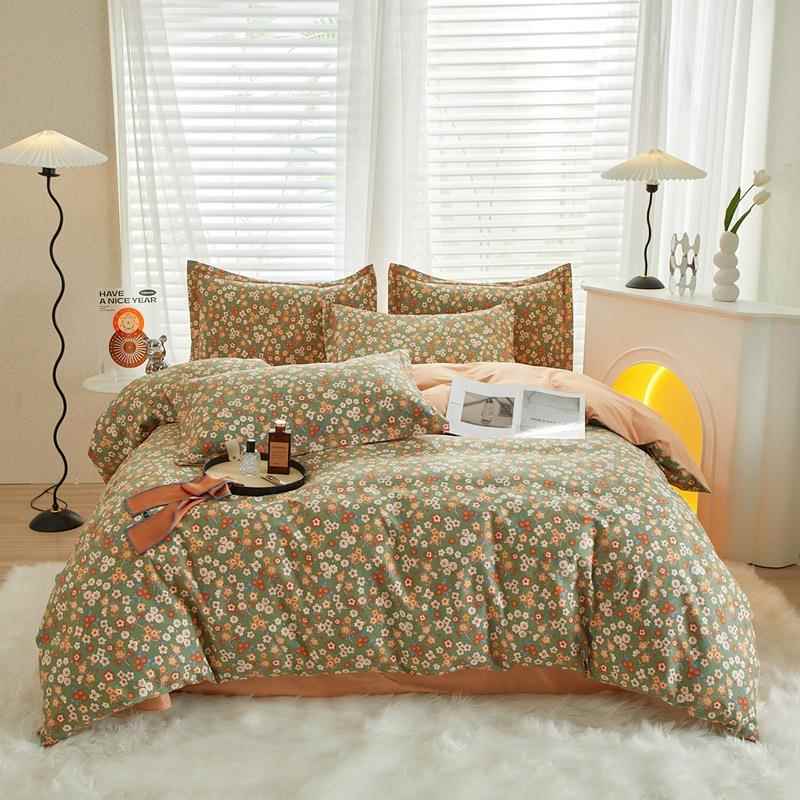 新款纯棉磨毛四件套加厚床单套款被套学生861三件床上用品工厂