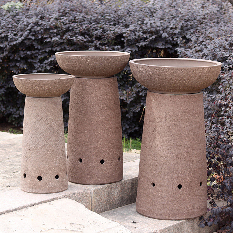 宜兴高档紫砂花盆创意落地别墅客厅大门口吊兰粗陶瓷复古花盆组合,鲜花速递/花卉仿真/绿植园艺,花盆,淘宝优惠券,粉丝福利购,淘宝优惠卷