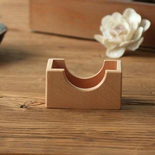 黑檀木镶铜茶杯垫轻奢高级感实木功夫茶具配件隔热垫办公杯托茶碟