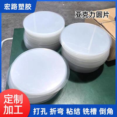 足厚光学透明亚克力圆片硬化耐划伤2mmm亚克力视窗防护面板