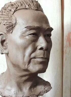 校园古代名人玻璃钢仿铜雕塑头像胸像泥塑半身像肖像仿古装饰雕塑