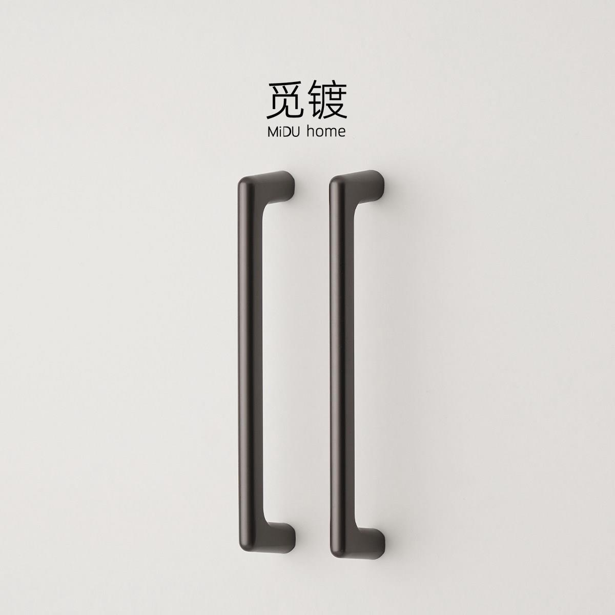 意式柜门极简拉手简约衣柜门把手黑色美式整体橱柜抽屉长条复古长