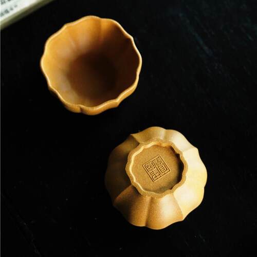 宜兴紫砂主人杯黄段泥单个品茗杯禅杯单杯客杯喝茶功夫小茶杯60ml