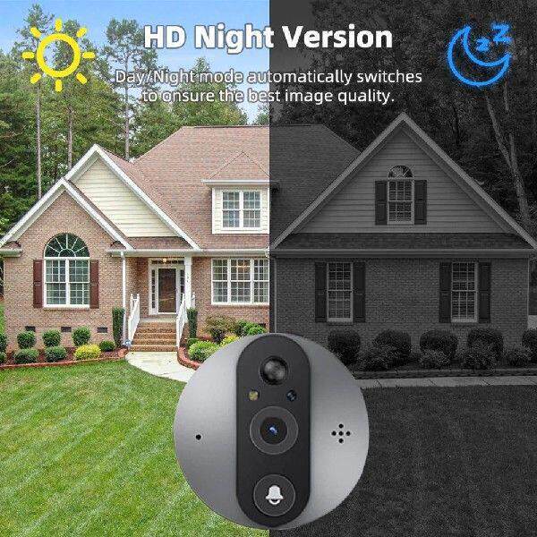WiFi Door Peephole Viewer 4.3 IPS Screen Digital Door