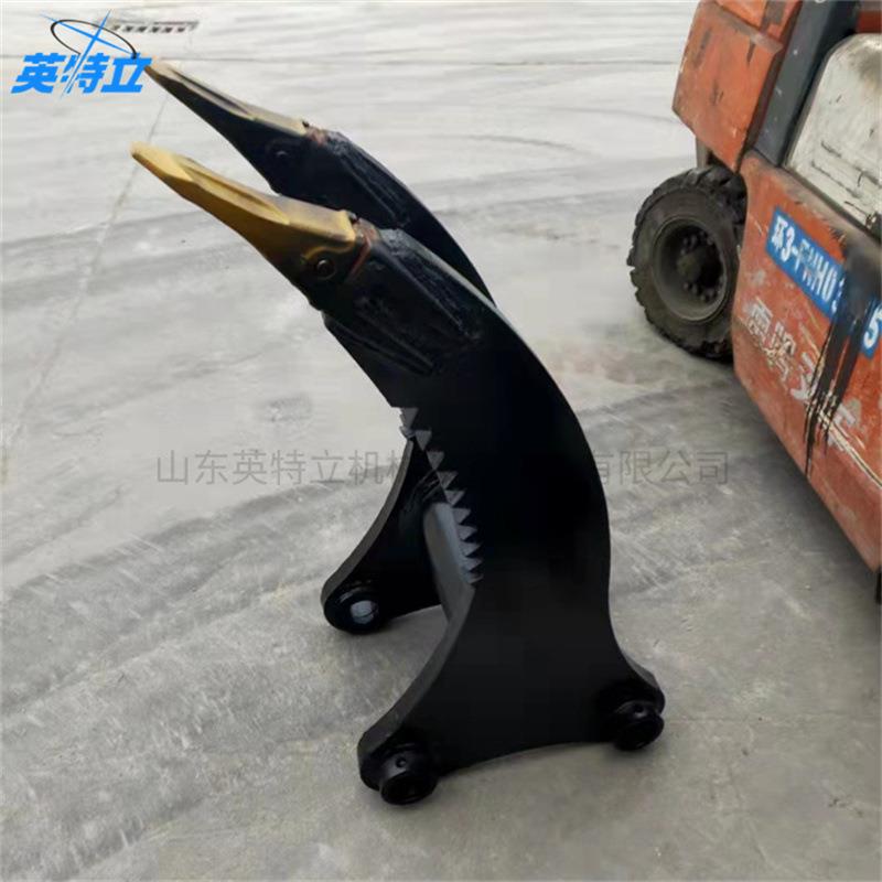 钩机刨树挖树根钩子多功能翻地挖树根设备双钩鹰嘴钩挖树桩器