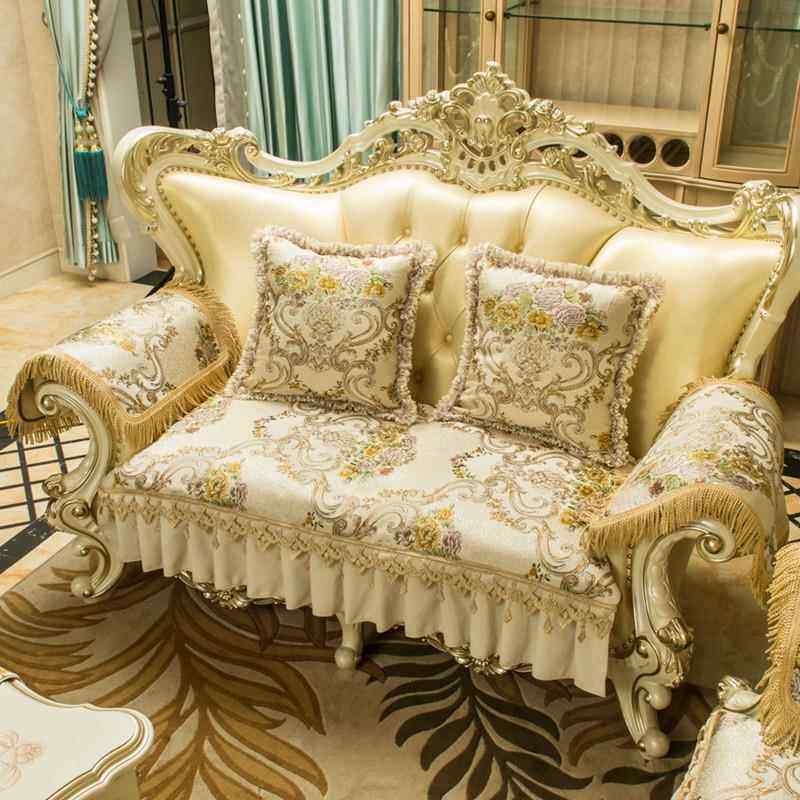 新款欧式沙发垫档奢华防合滑沙四季通用皮发坐垫沙发套12高3组扶