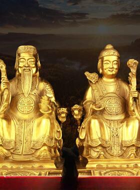 黄铜土公土婆土大师土乳装饰铜像对家居工艺品装饰纯