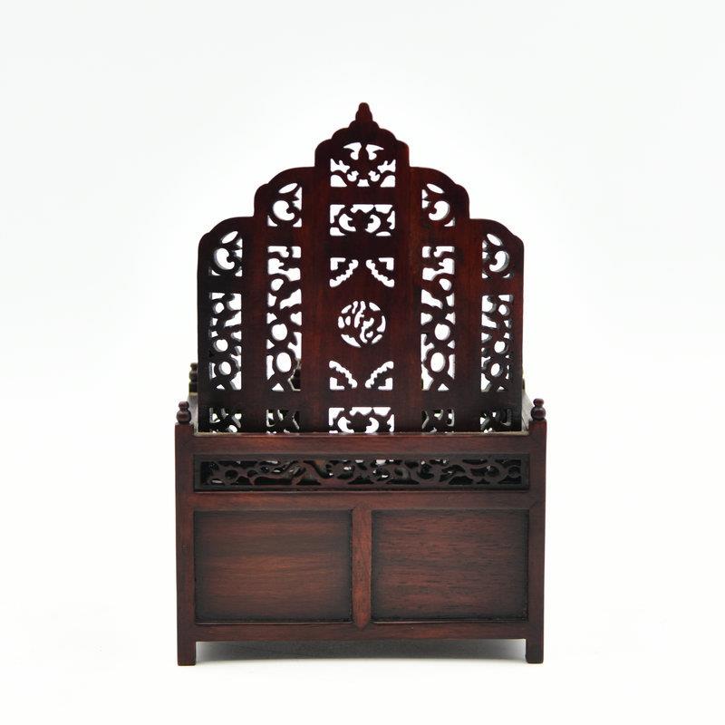 仿古明清中式微缩梳妆台红木迷你小家具模型木质工艺品小摆件
