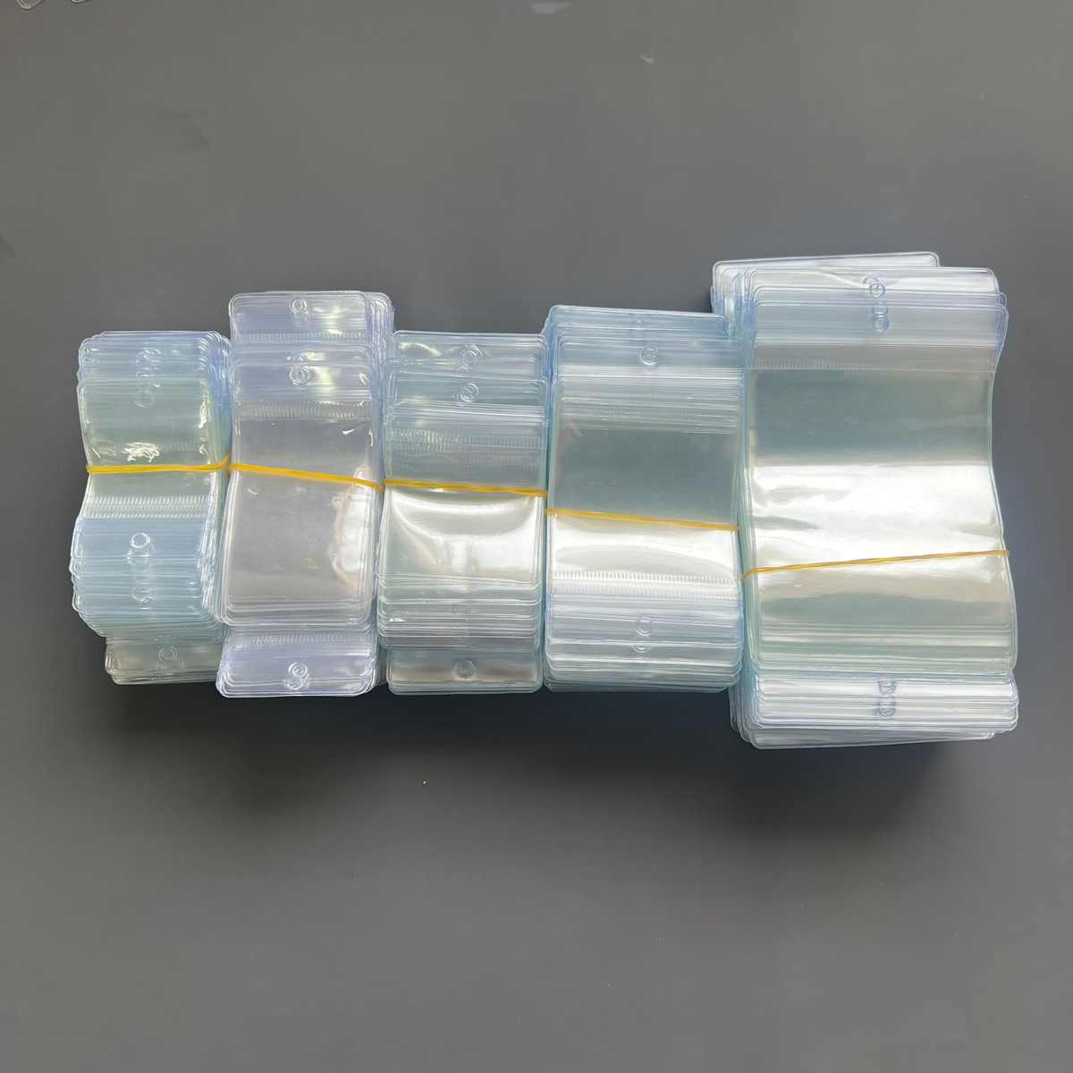 透明PVC夹骨链袋备扣袋密封袋饰品收纳包装袋吊牌领标挂孔小袋子