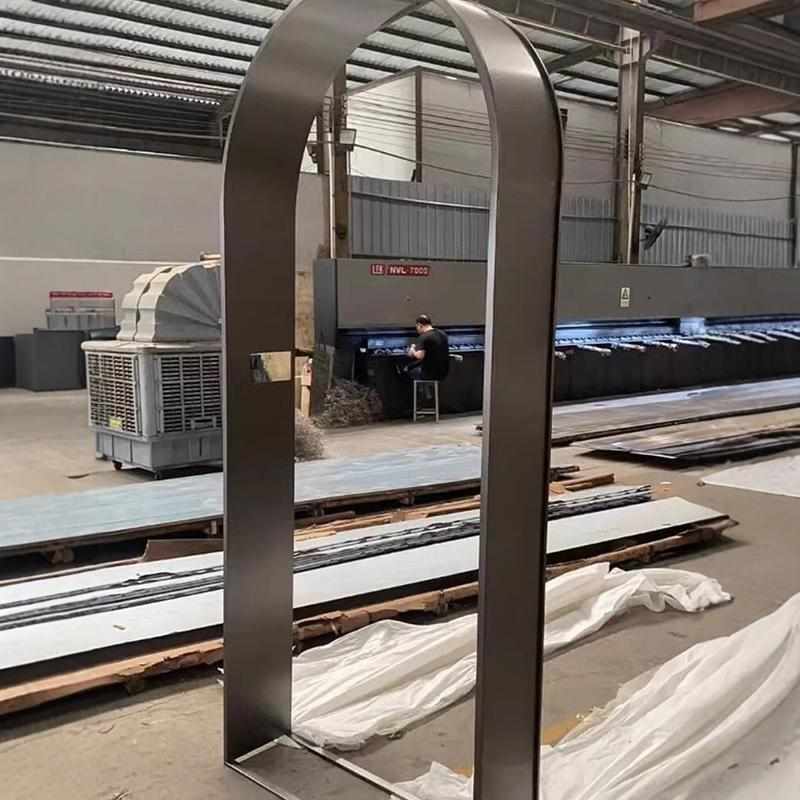 不锈钢门套包边装饰线条拉弯弧形异形圆弧拱形一体成型拉丝镜面