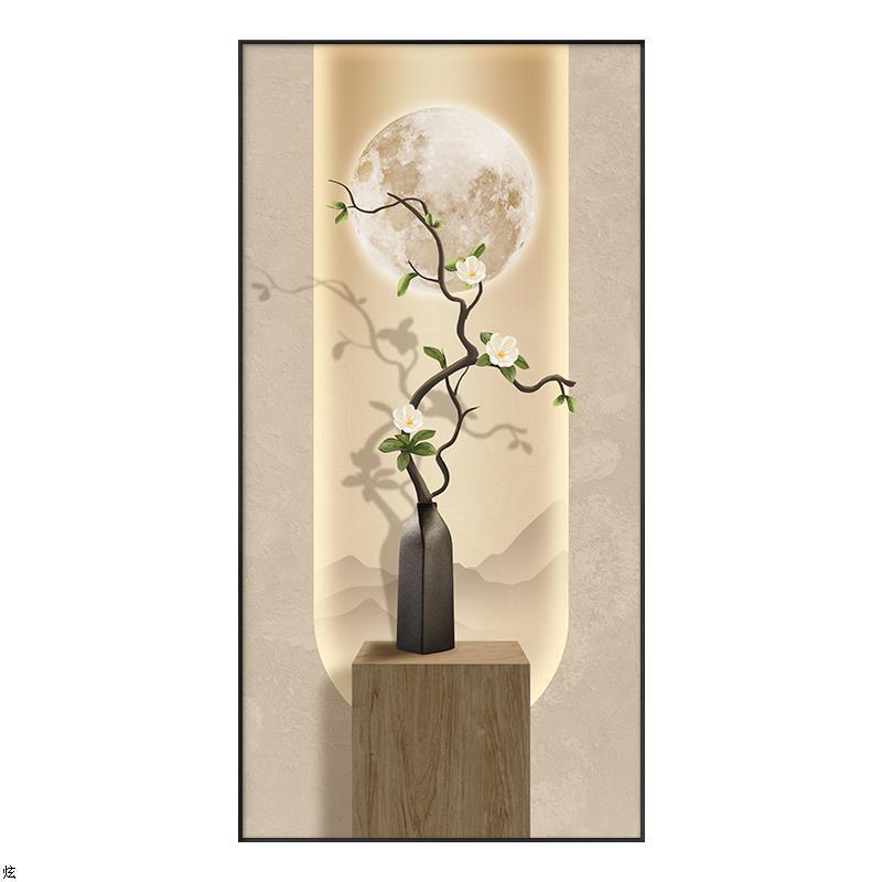 IDM现代简约入户装饰画画系客厅落关地挂画楼梯走廊壁LED玄灯画