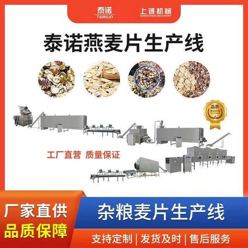 时产300公斤燕麦片压片机泰诺燕麦片生产设备厂家
