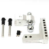 厂家供应拉力强可调节铝合金拖车臂2 6inch配插销双头拉车臂现货