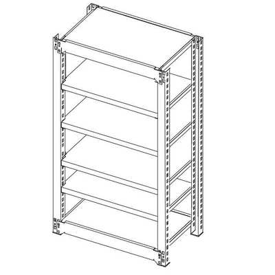 中型货架 可调钢层板无螺栓插接式五金备件存放 中量a型货架
