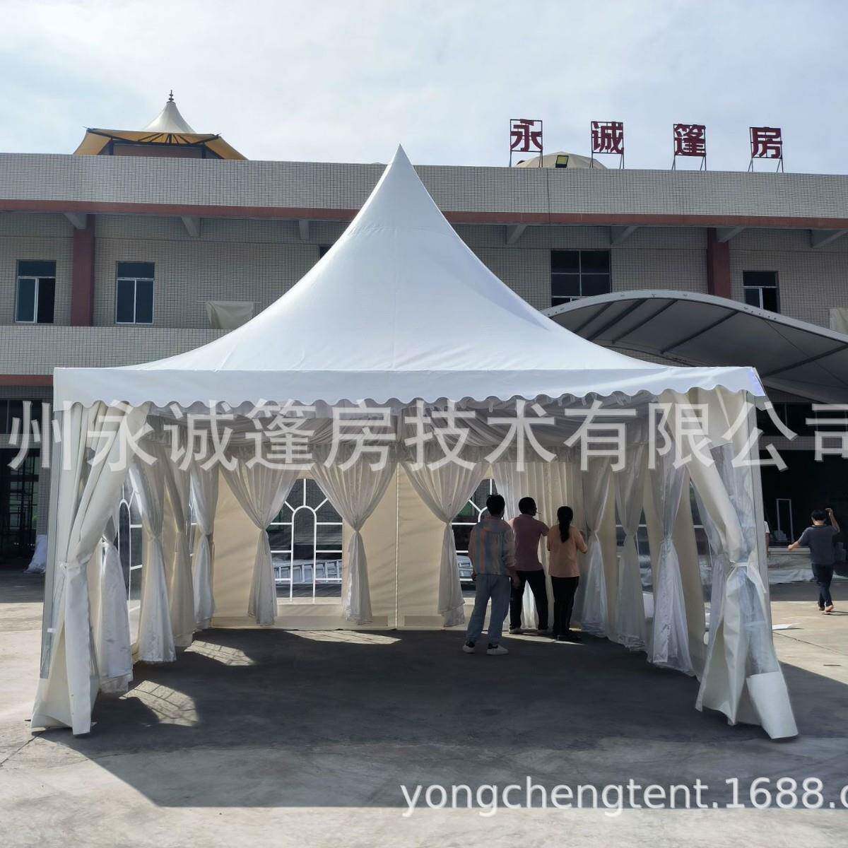 户外广告活动展览铝合金尖顶帐篷停车场白色可移动婚庆帐篷