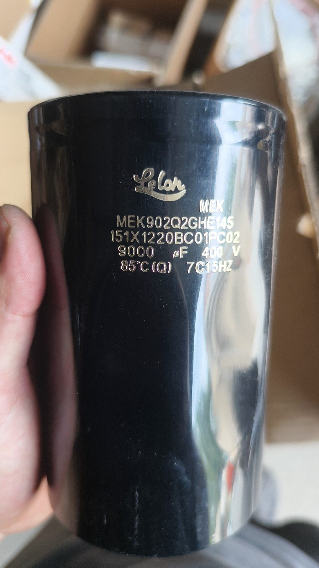 台湾立隆MEK400V 9000uf电解电容，型号MEK90