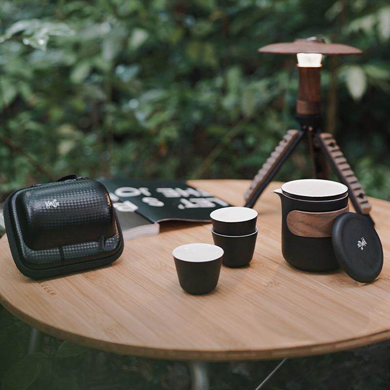 [招商]鸣盏陶瓷快客杯黑釉珍瓷茶具茶海茶漏茶巾品茗杯