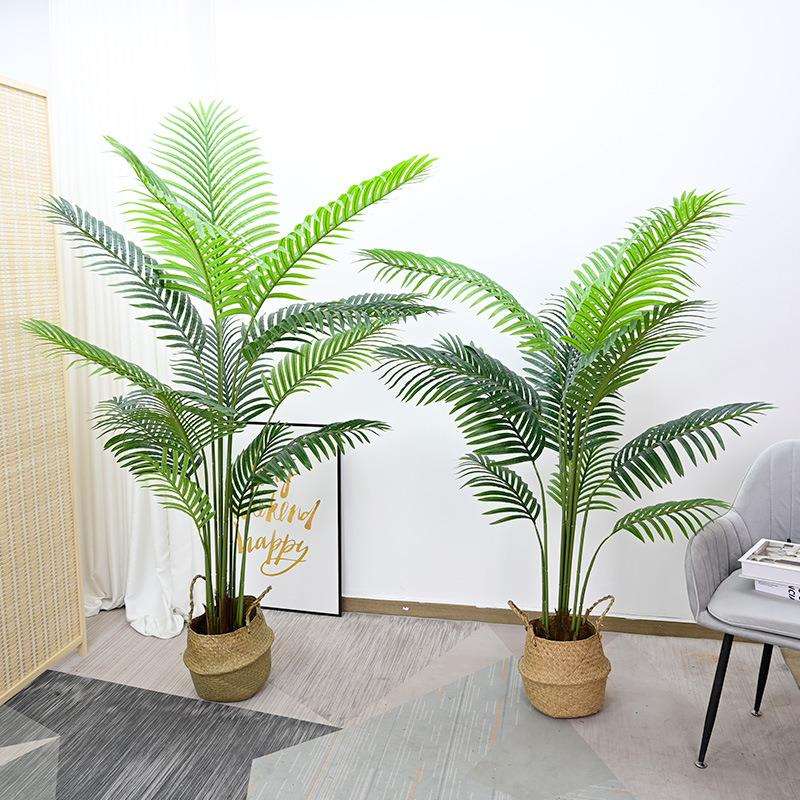 北欧仿真盆葵栽假植室物内ZJ119假树绿植盆景热带凤现尾葵散尾贵