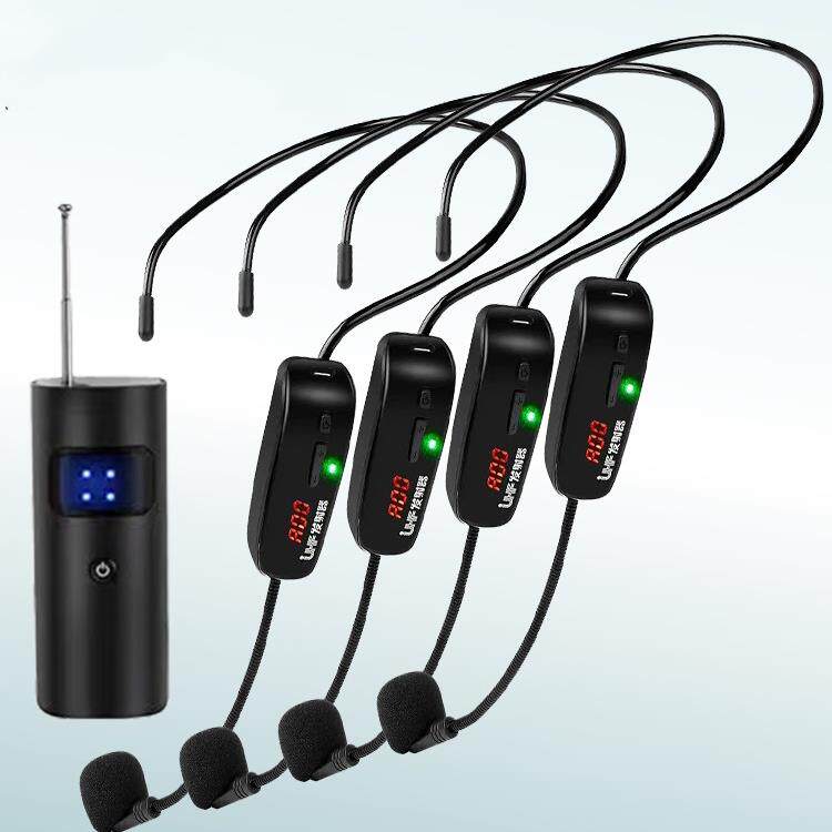 一拖四UHF无线头戴耳挂式麦克风耳麦音响功放舞台演出户外K歌话筒