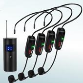 一拖四UHF无线头戴耳挂式 麦克风耳麦音响功放舞台演出户外K歌话筒