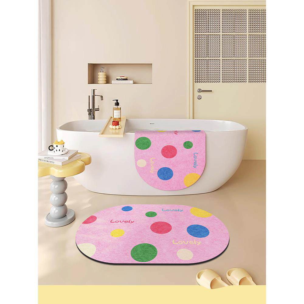 浴室地垫卫生间专用硅藻泥防滑吸水垫厕所门口家用洗澡防摔脚垫