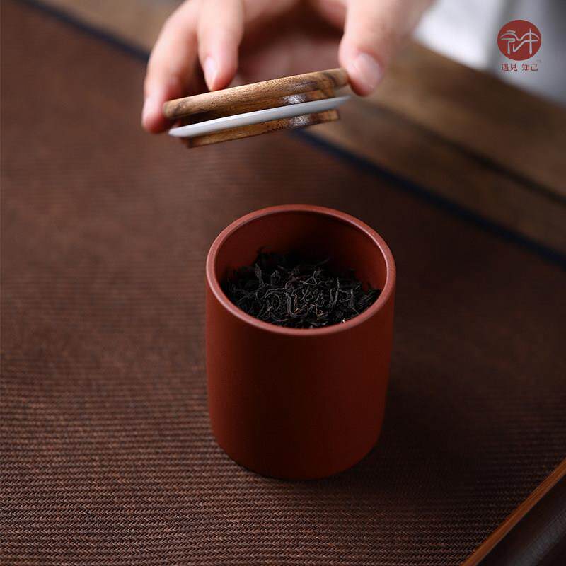 宏1251小中宜兴紫砂茶罐叶可携式茶叶储存罐家用迷你醒茶罐木号盖