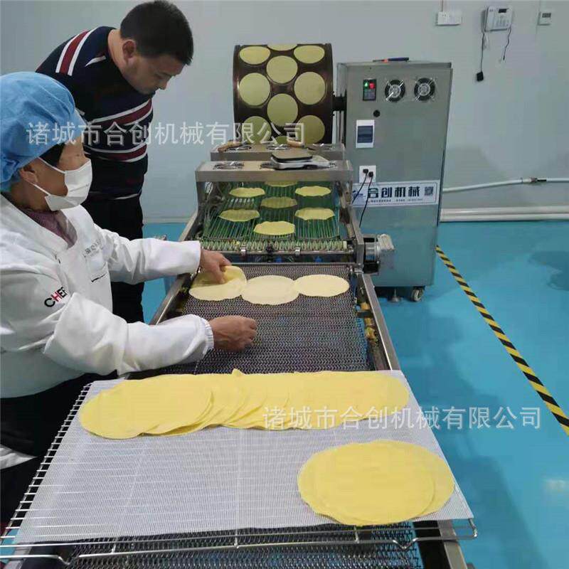 诸城蛋皮机 肉卷蛋皮机 电磁加热三排全自动千层蛋皮机 厂家现货