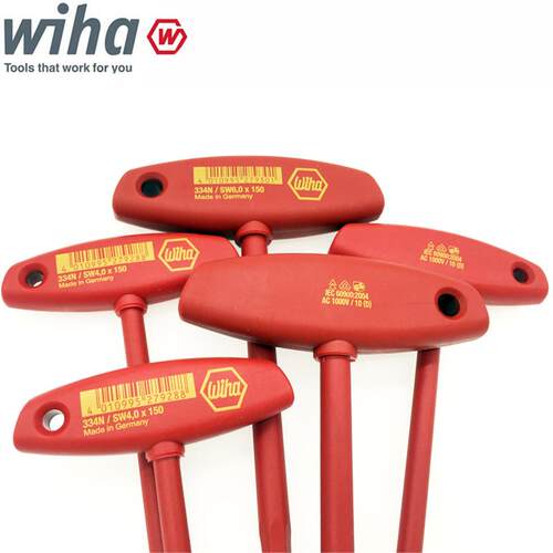 新品德国WIHA威汉绝缘T型内六角扳手334N进口耐高压T柄扳手4568mm