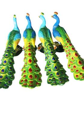 树脂玻璃钢动物雕塑工艺品创意花园庭院草坪装饰仿真孔雀摆件落地