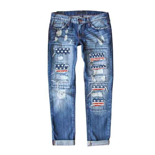Christmas Colorful Hole Print DIY Handmade Drill Waist Mid