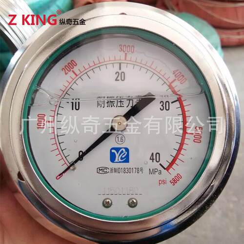 厂价YN100ZT轴向带边耐震压力表充油抗震 规格齐全 质量保证