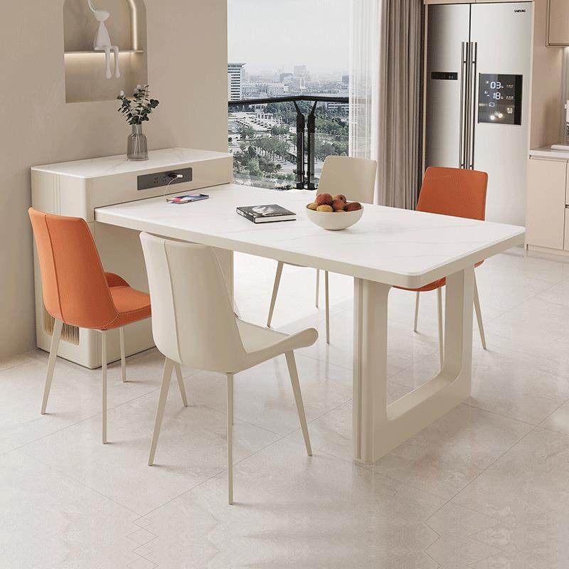 岛台餐桌一体奶油风现代简约客厅家用可伸缩导台办公室茶桌椅组合,住宅家具,岩板餐桌,淘宝优惠券,粉丝福利购,淘宝优惠卷