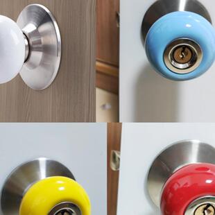 瓷锁田园门锁通用室内室卫生陶间老式无品牌/房尼龙卧门锁球型卡