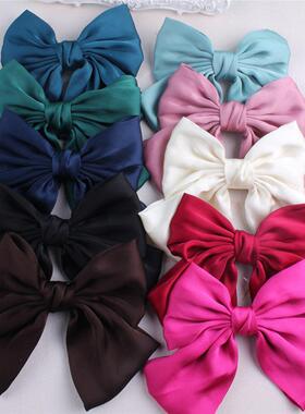 Fashion Ribbon Hairgrips Big Large Bow Hairpin For Women Gir