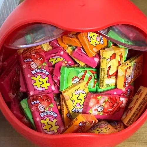 大大泡泡糖336g超人碗奇趣礼盒什锦口味童年怀旧休闲零食糖果