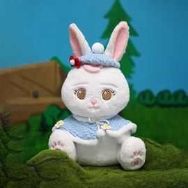 方特毛绒玩具熊出没(熊出没)暖冬时光系列，雪熊凯特坐姿公仔团子兔子玩偶