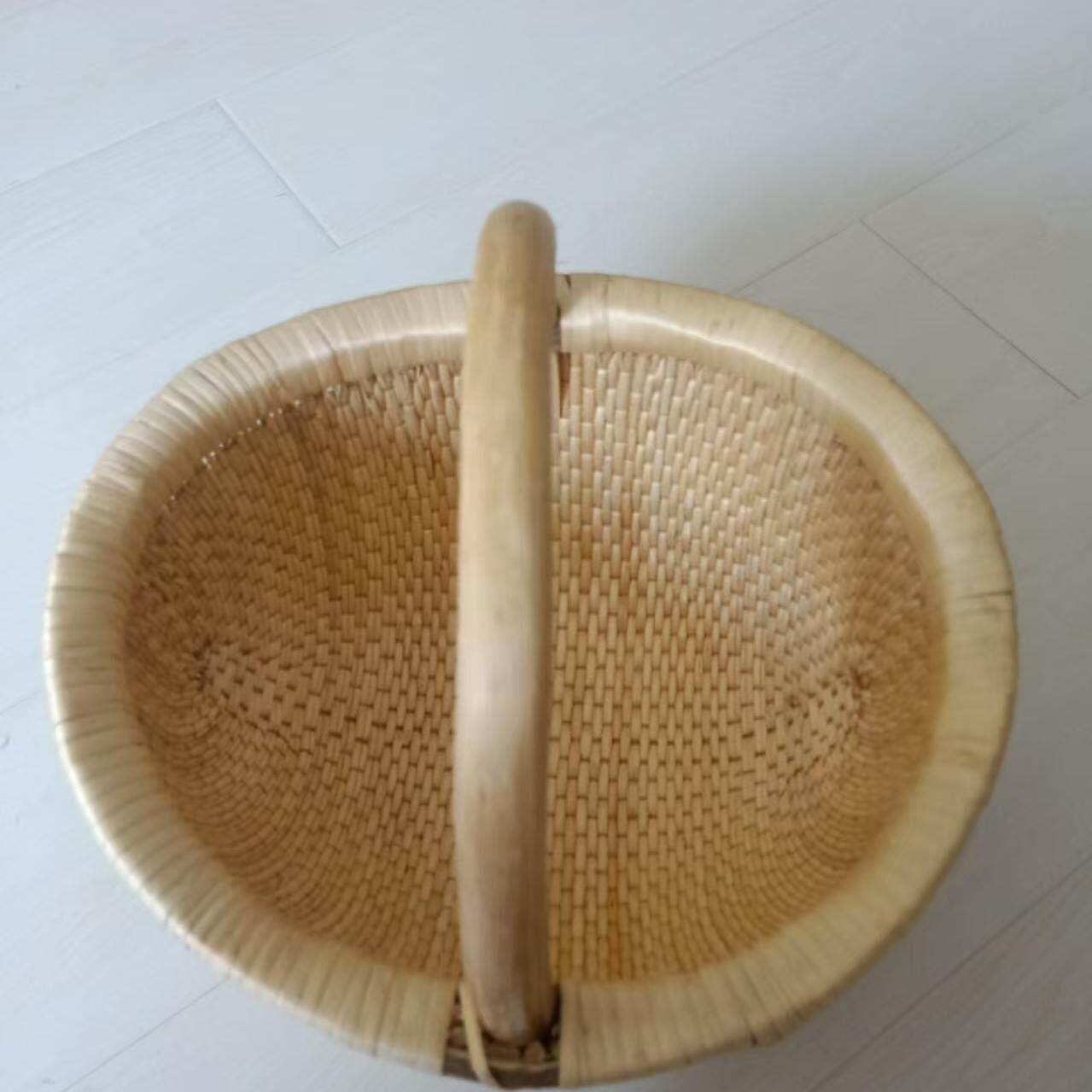 篮子收纳筐篮垸子筐休闲农场馒头框笸箩簸箕柳编簸箕手工编织柳编