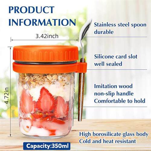 Overnight Oats Containers Oatmeal Mason Jars Go Container