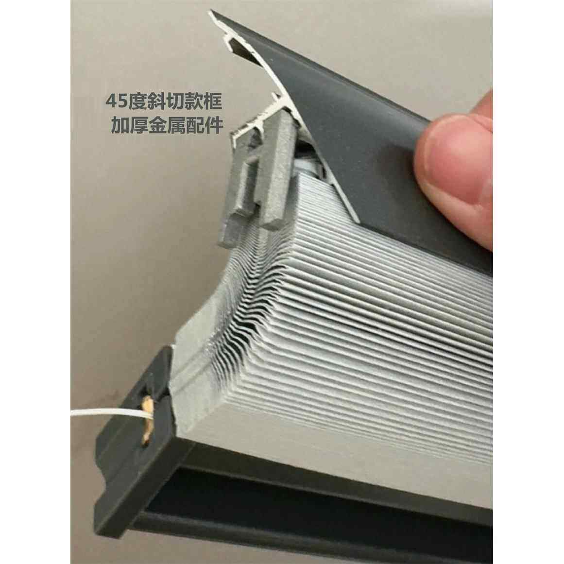 带框内置嵌入式内开内倒窗帘房遮车百杏淼制造叶免孔打卫生间防阳