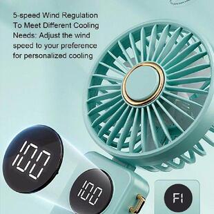 Portable Rechargeable Fan Neck Fan 5-Speed Wind Regulation