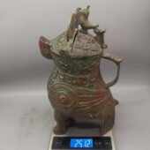 古董古玩批发仿古铜 鸟尊摆件文玩居家乡下收老物件 青铜