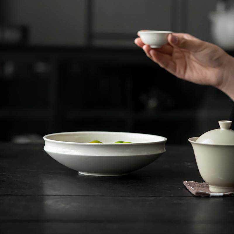 草木灰壶承大号陶瓷茶承茶壶盖碗养壶垫干泡台茶托盘果盘