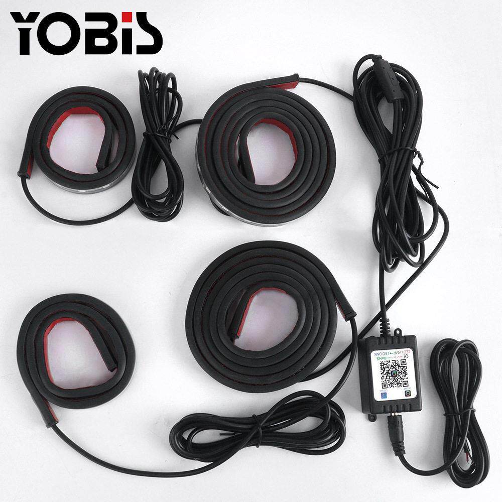 YoBis汽车遥控幻彩底盘灯声控APP七彩装饰灯条LED氛围灯带一拖四